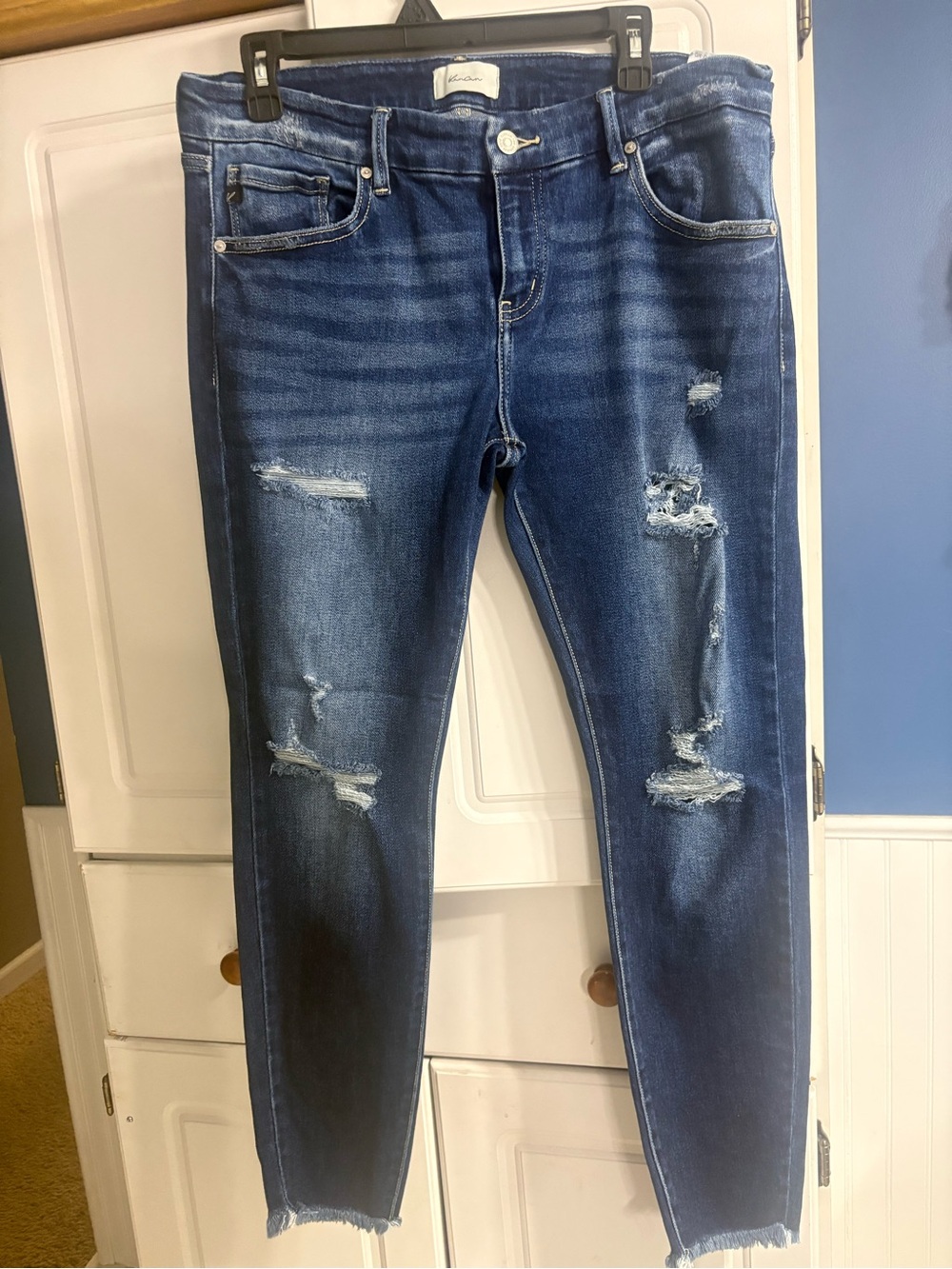 KanCan Dark Blue Ripped Skinny Jeans